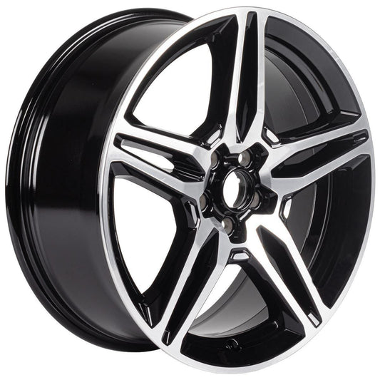 KUGA 19" SET OF 4 ALLOY WHEELS KIT 5X2-SPOKE DESIGN BLACK MACHINED SILVER FINISH 2012-2020 2237416