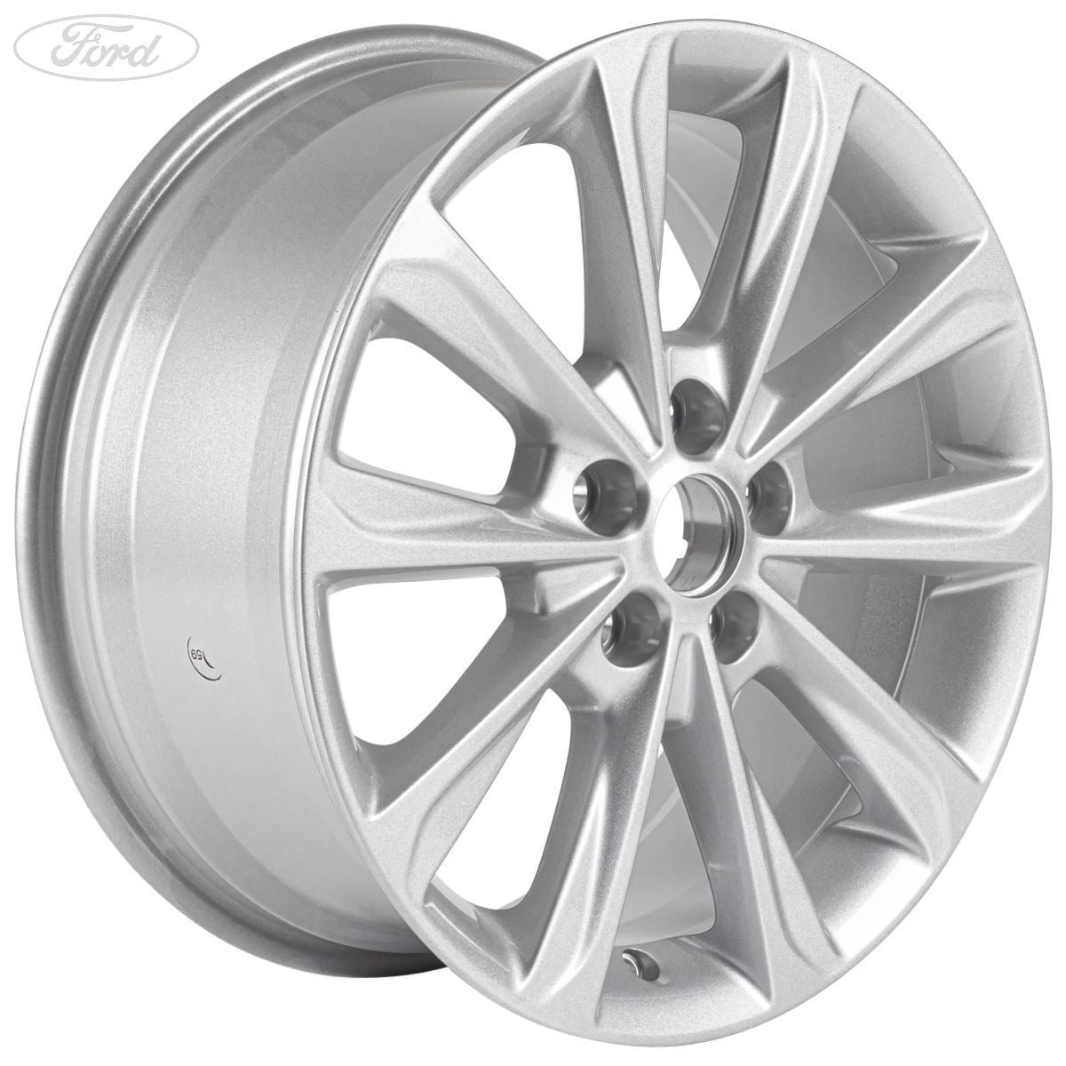 KUGA 17" SET OF 4 ALLOY WHEELS 5X2-SPOKE DESIGN SPARKLE SILVER FINISH 2012-2020