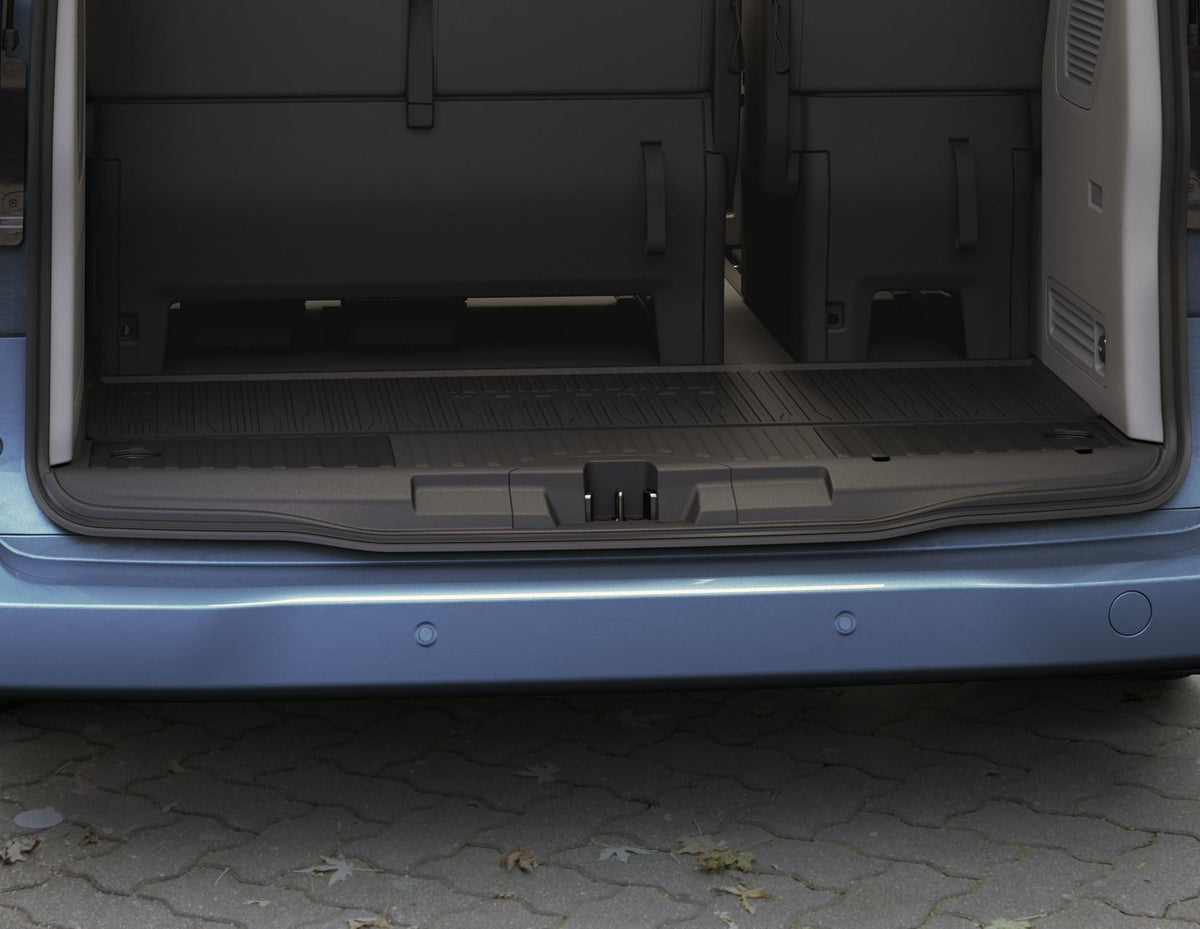 TRANSIT TOURNEO CUSTOM MINIBUS RUBBER BOOT FLOOR LOAD COMPARTMENT MAT TRAY BLACK 2023-ONWARDS