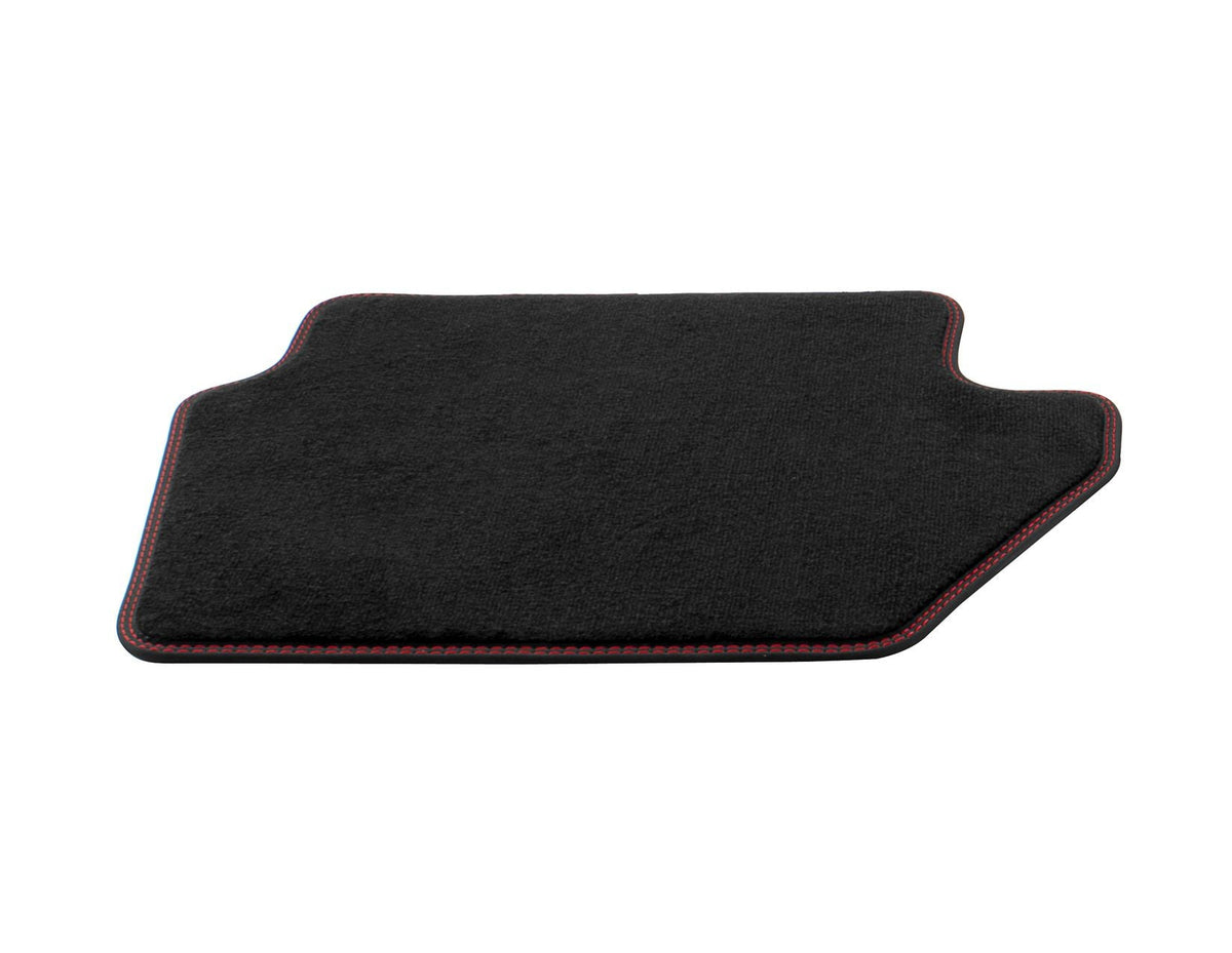 FIESTA PUMA REAR VELOUR CARPET FLOOR MATS CONTOURED BLACK WITH RED STITCHING 2017-ONWARDS
