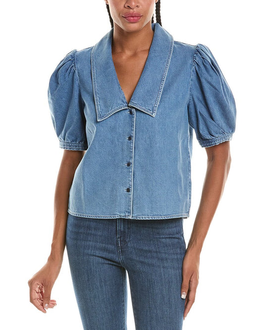 FRAME Denim Denim Sailor Blouse