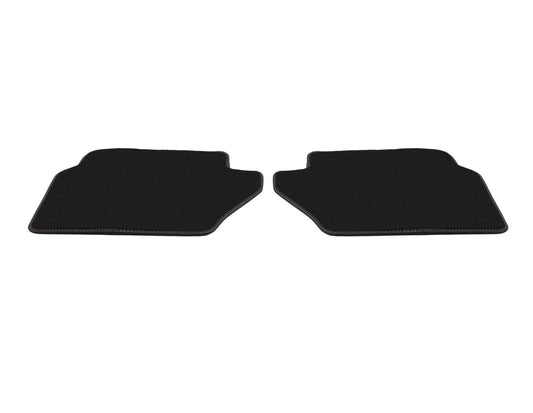 FIESTA REAR VELOUR CARPET FLOOR MAT KIT TAILORED CONTOURED BLACK WITH METAL GREY STITCHING 2012-2017