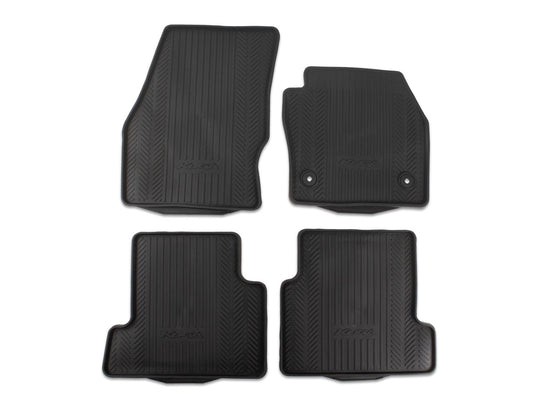 KUGA FRONT & REAR RUBBER FLOOR MAT KIT ALL-WEATHER CONTOURED BLACK 2012-2015 1806312