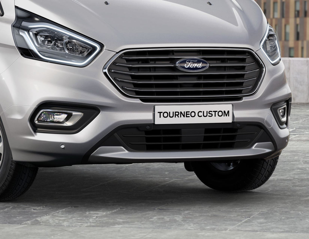 TRANSIT TOURNEO CUSTOM FRONT BUMPER EXTENSION PAINTED SILVER 2019-2023