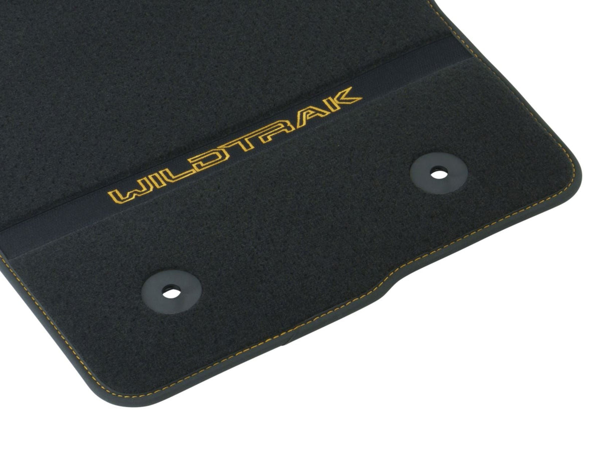 RANGER P703 DOUBLE CAB FRONT & REAR CARPET FLOOR MAT KIT CONTOURED SET BLACK 2022-ONWARDS