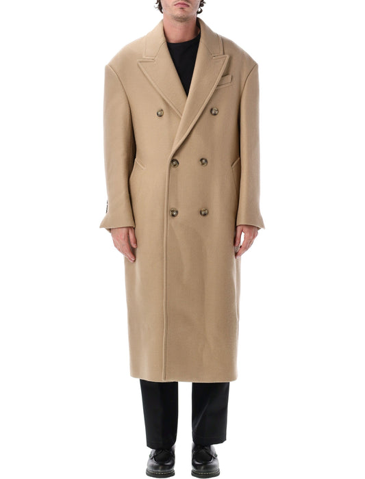 Structured Oversized Double-Breasted Overcoat