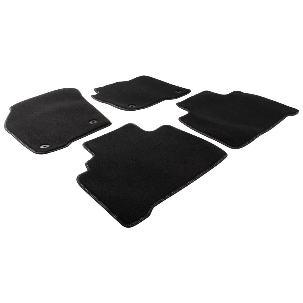 GALAXY S-MAX VIGNALE FRONT & REAR VELOUR CARPET FLOOR MAT KIT CONTOURED SET BLACK 2016-2023