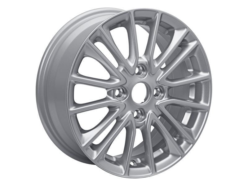 KA+ 15" SET OF 4 ALLOY WHEEL 8X2-SPOKE DESIGN SPARKLE SILVER FINISH 2018-2019