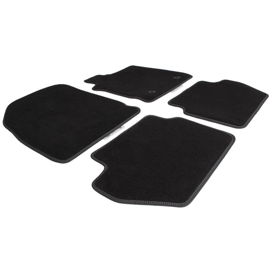 ECOSPORT FRONT & REAR VELOUR CARPET FLOOR MATS CONTOURED SET BLACK 2017-2023