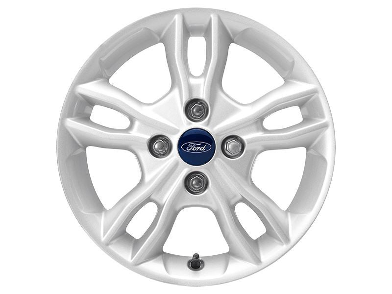 FIESTA 15" ALLOY WHEEL 5X2-SPOKE DESIGN FROZEN WHITE FINISH 2012-2019