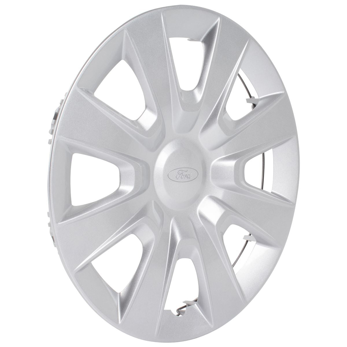 KA SINGLE 14" WHEEL TRIM HUB CAP COVER 8-SPOKE SILVER