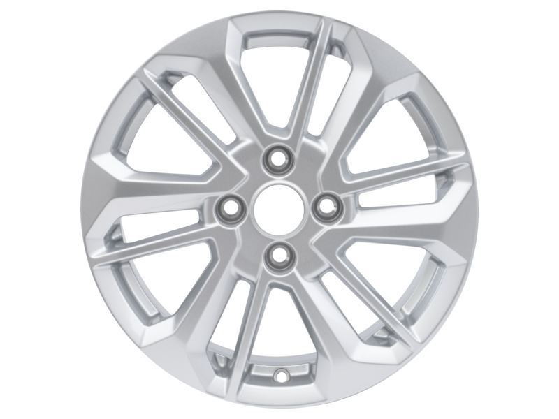 FIESTA 16" ALLOY WHEEL 6X2-SPOKE DESIGN SPARKLE SILVER FINISH 2017-2023 2512459