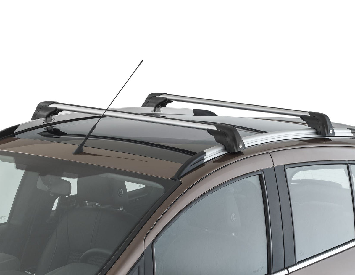 B-MAX ROOF CROSS BARS ALUMINIUM LOCKABLE FOR OPEN RAILS SILVER FINISH 2012-2017 1805838