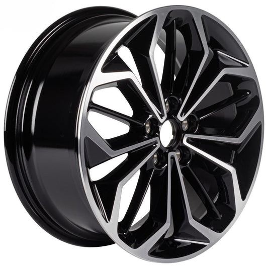 FOCUS/MONDEO 18" SET OF 4 SET OF 4 ALLOY WHEELS KATANA 5X2-SPOKE DESIGN ABSOLUTE BLACK MACHINED FINISH 2019-2022 2418533