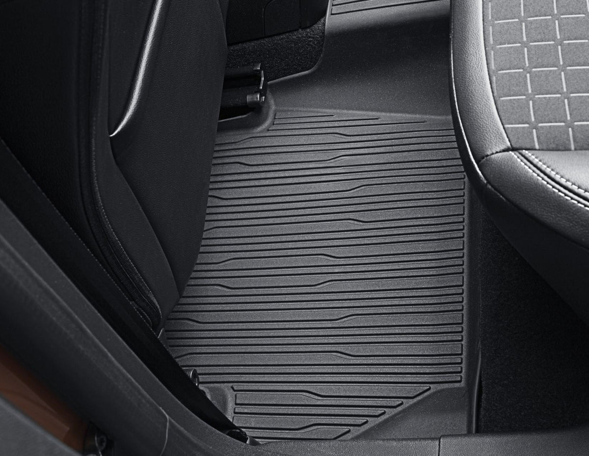 FIESTA PUMA REAR RUBBER FLOOR MATS ALL-WEATHER CONTOURED BLACK 2017-ONWARDS