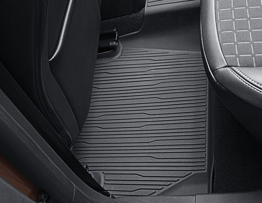 FIESTA PUMA REAR RUBBER FLOOR MATS ALL-WEATHER CONTOURED BLACK 2017-ONWARDS
