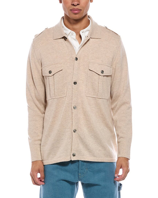 N.PEAL 100% Cashmere Safari Shirt