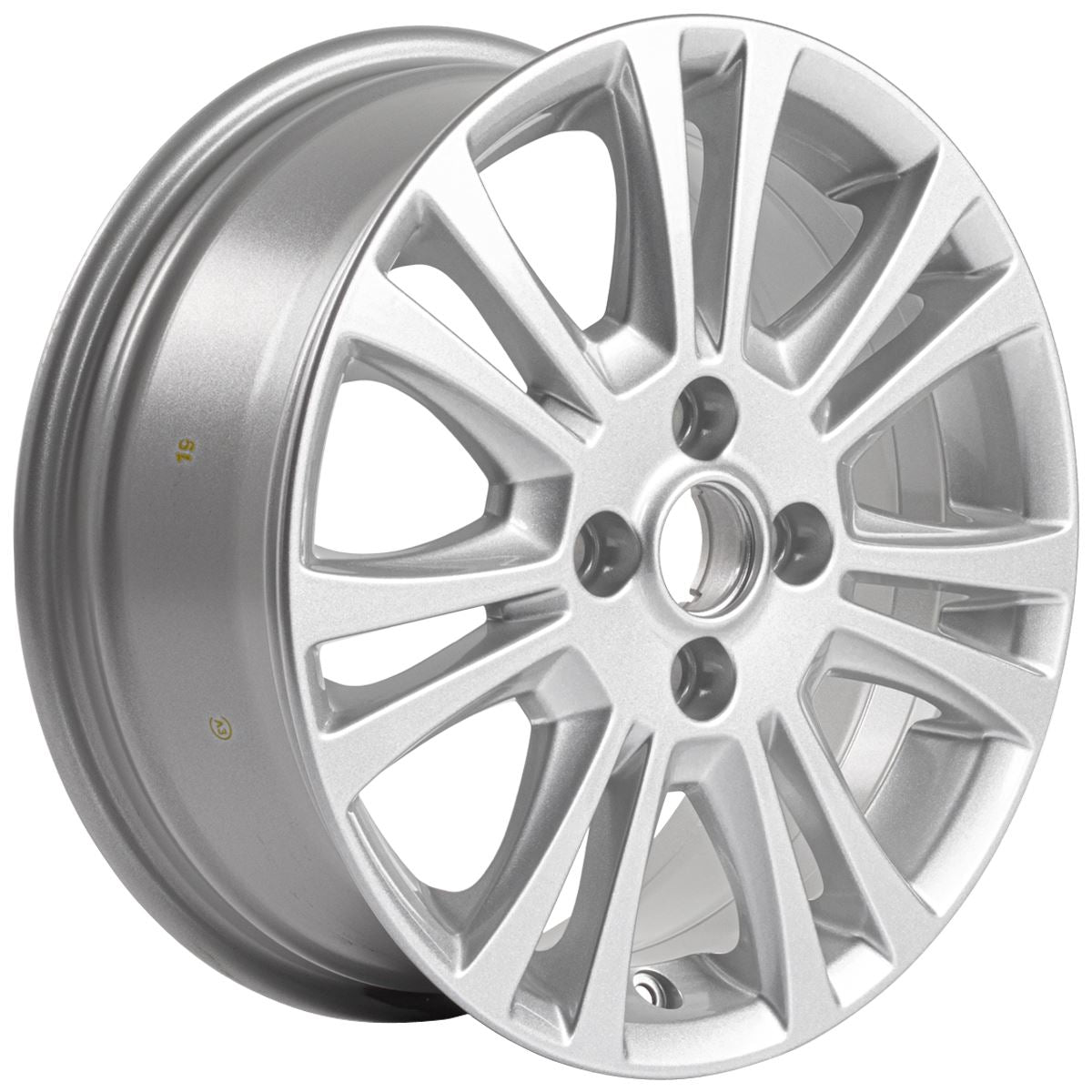 FIESTA 16" ALLOY WHEEL 7-SPOKE DESIGN SILVER FINISH 2012-2019