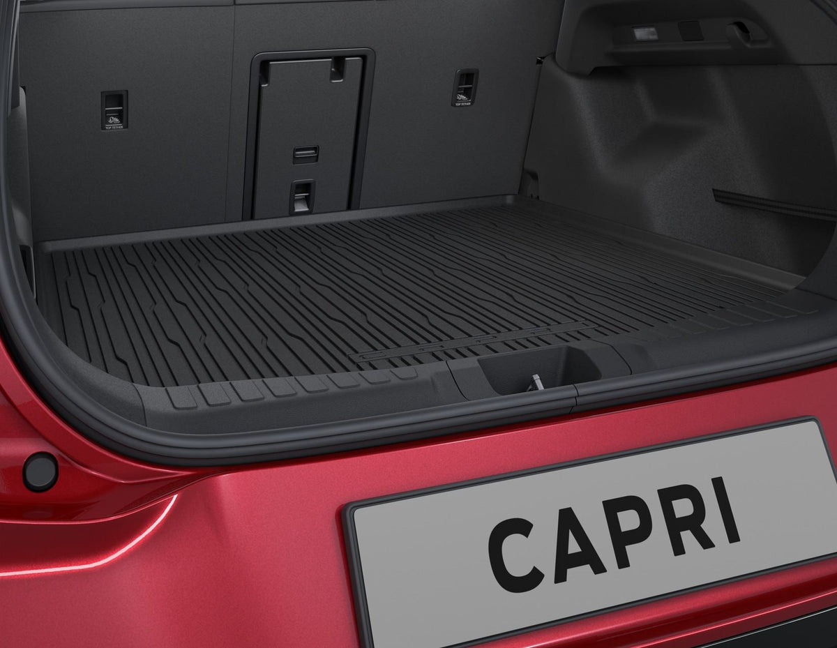 ALL-ELECTRIC CAPRI RUBBER BOOT FLOOR LOAD COMPARTMENT MAT LOWER FLOOR LINER ALL-WEATHER TRAY WITH LOGO 2024-ONWARDS
