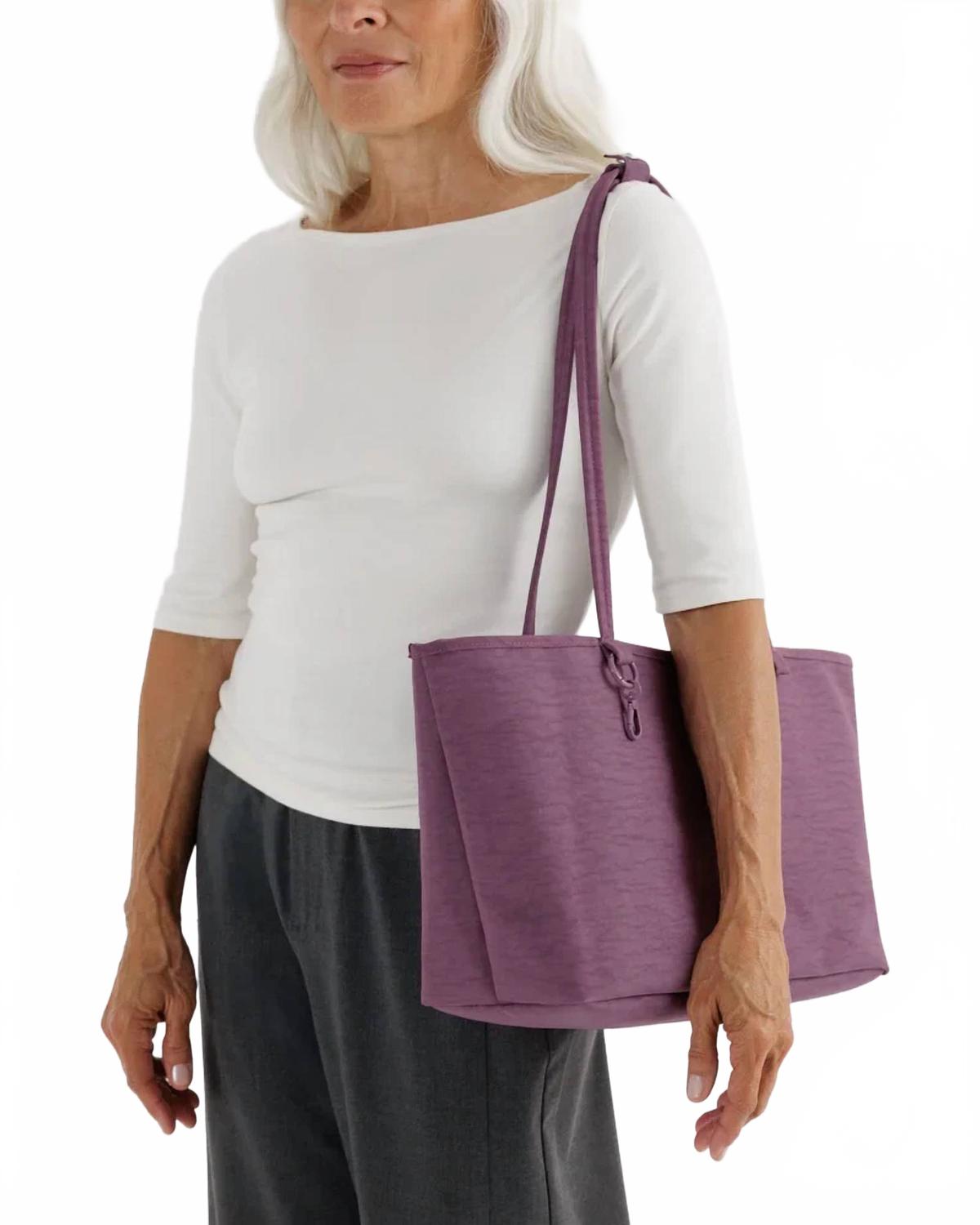 Women's Medium Nylon Reversible Tote Bag In Wild Plum Mix
