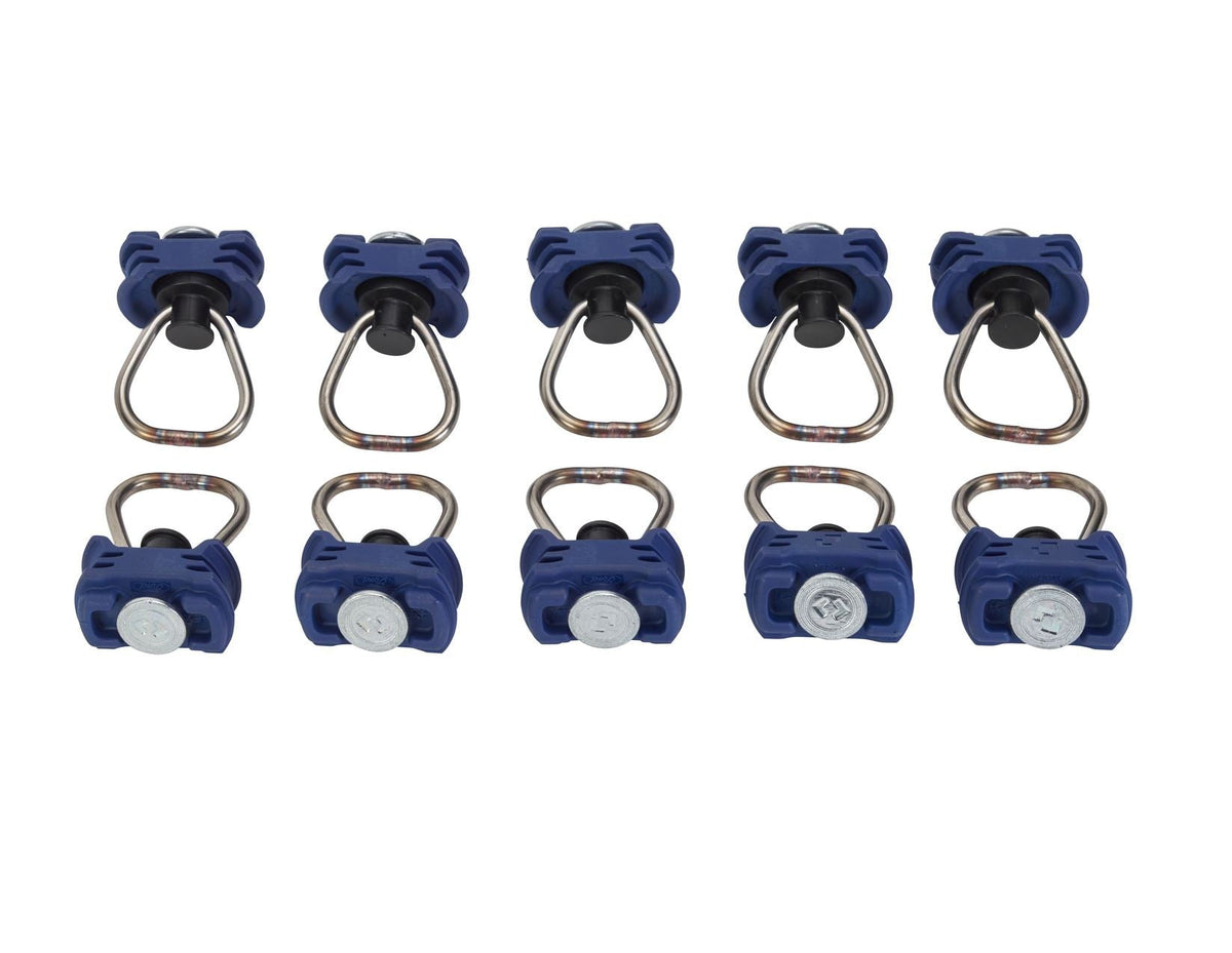 TRANSIT/TRANSIT CUSTOM CARGO TIE DOWN RINGS SET OF 10 BLUE