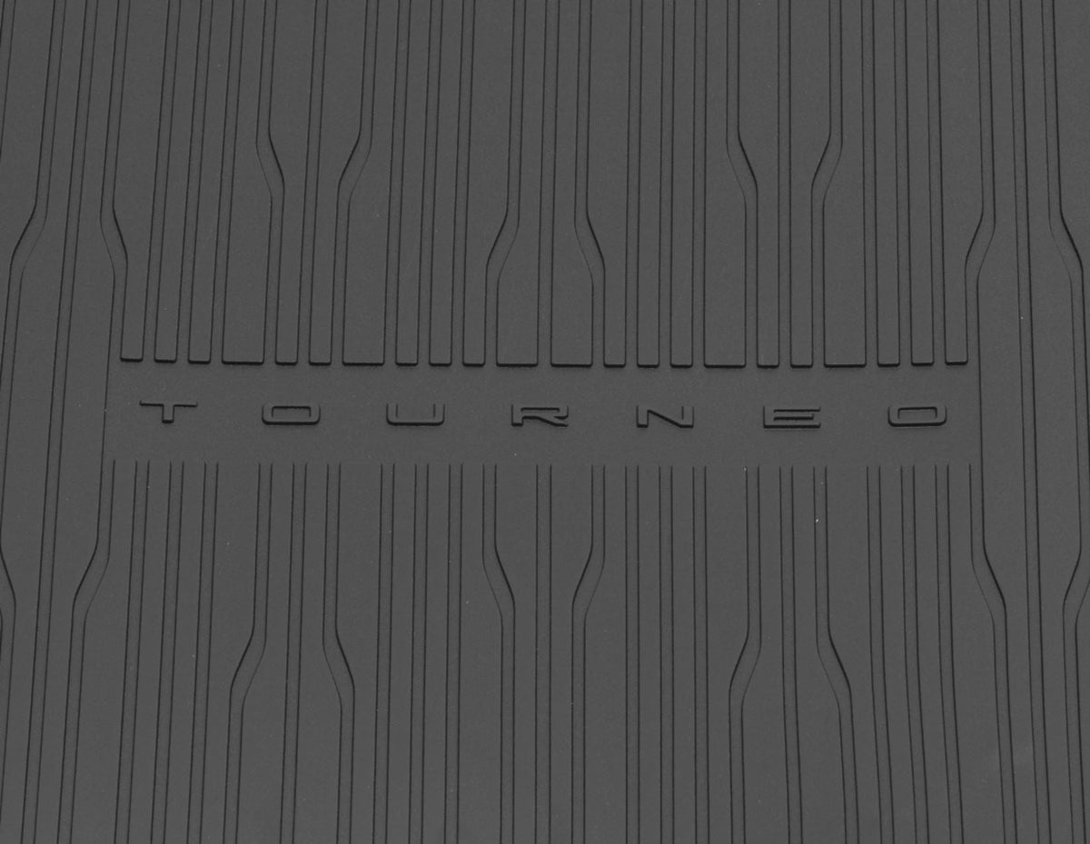 TOURNEO CUSTOM 8 SEAT RUBBER BOOT FLOOR LOAD COMPARTMENT MAT TRAY 35MM EDGES WITH LOGO 2023-ONWARDS