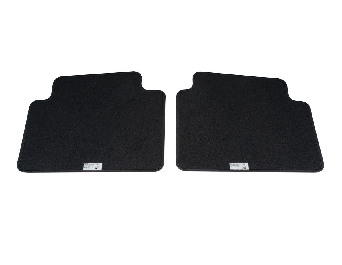 KUGA ACTIVE/XX REAR VELOUR CARPET FLOOR MATS CONTOURED BLACK WITH METAL GREY DOUBLE STITCHING 2024-ONWARDS