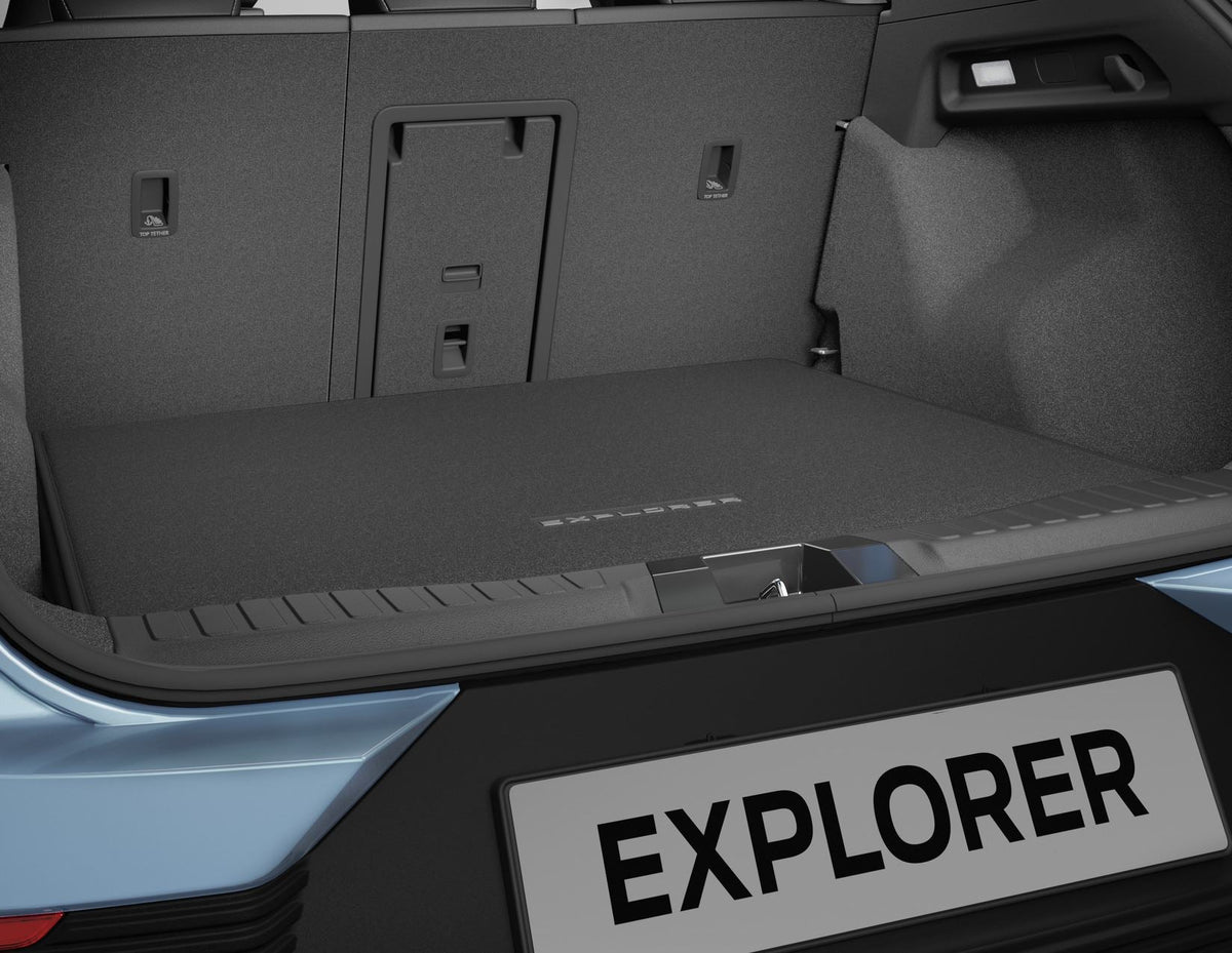ALL-ELECTRIC EXPLORER REVERSIBLE BOOT FLOOR LOAD COMPARTMENT MAT LOAD PROTECTION WITH LOGO 2024-ONWARDS